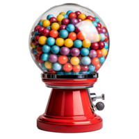 Gumball machine on isolated transparent background png