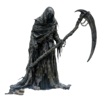 Grim reaper scythe on isolated transparent background png