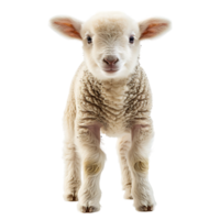 Lamb front view isolated on isolated transparent background png