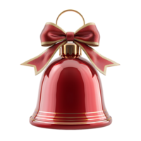 Christmas bell on isolated transparent background png