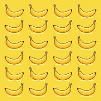 banana pattern background vector