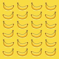 banana pattern background vector