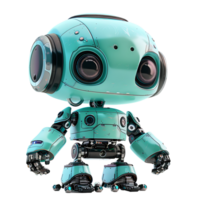 söt ai robot chatbot på isolerat transparent bakgrund png