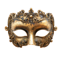 gyllene opera mask på isolerat transparent bakgrund png