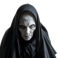 Evil scary nun on isolated transparent background png