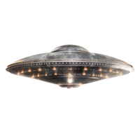 Ufo unidentified flying object on isolated transparent background png