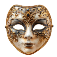 Golden opera mask on isolated transparent background png