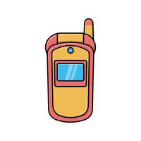 Retro style cell phone icon. illustration of mobile phone technology design element and concept vector