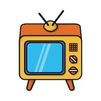 retro televisión ilustración para Clásico tema concepto y diseño elemento vector