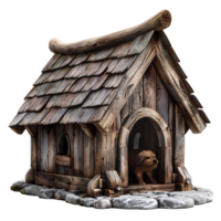 Dog house on isolated transparent background png