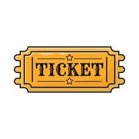 ticket icon over white background. colorful design. Retro design illustration vector