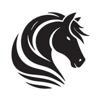 negro caballo Arte diseño vector