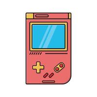 retro videojuego portátil dispositivo icono ilustración gráfico plano estilo para tecnología y industria diseño elemento vector