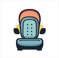 Front View Car Seat Icon Design vector