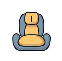 Front View Car Seat Icon Design vector