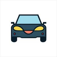 Simple Car Front View Icon Design vector