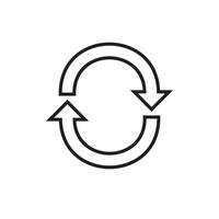 flat reuse recycle symbol vector