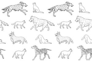 Seamless pattern of dog breed vector