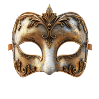 Golden opera mask on isolated transparent background png