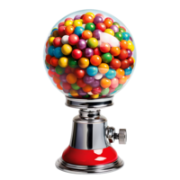 Gumball machine on isolated transparent background png