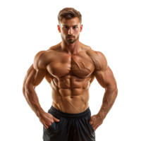 Handsome muscular guy on isolated transparent background png