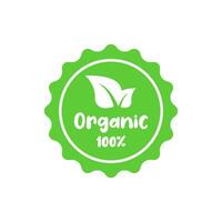 Organic label, sticker on white background vector