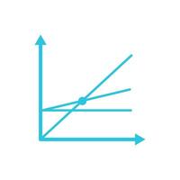 Break even point. Graphical Analysis chart. From blue icon set. vector