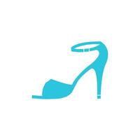 Tango shoe icon. Isolated on white background. From blue icon set. vector