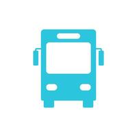 Bus icon front view. Isolated on white background. From blue icon set. vector