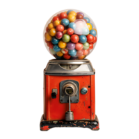 Gumball machine on isolated transparent background png