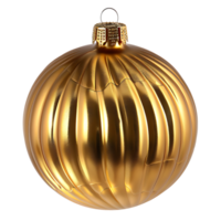 Ribbed christmas balls on isolated transparent background png