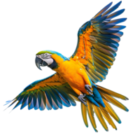 Ara Papagei fliegend isoliert transparent Hintergrund png