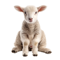 Lamb front view isolated on isolated transparent background png