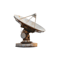 Satellite dish on isolated transparent background png