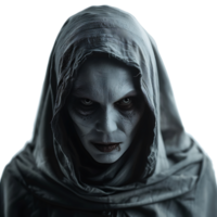 Evil scary nun on isolated transparent background png