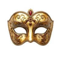 dourado ópera mascarar em isolado transparente fundo png