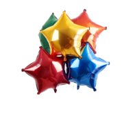 Star balloon on isolated transparent background png