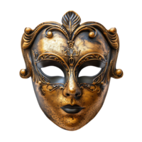 Golden opera mask on isolated transparent background png