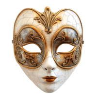 dourado ópera mascarar em isolado transparente fundo png