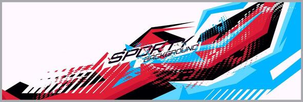 Abstract car wrap design modern racing background design for vehicle wrap, racing car, rally, etc Free . vector