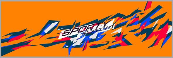 Abstract car wrap design modern racing background design for vehicle wrap, racing car, rally, etc Free . vector