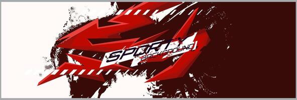 Abstract car wrap design modern racing background design for vehicle wrap, racing car, rally, etc Free . vector