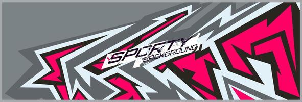 Abstract car wrap design modern racing background design for vehicle wrap, racing car, rally, etc Free . vector