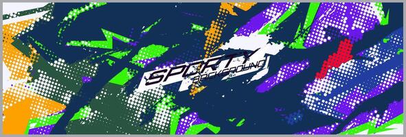 Abstract car wrap design modern racing background design for vehicle wrap, racing car, rally, etc Free . vector