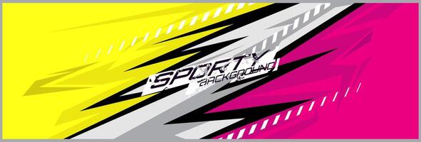 Abstract car wrap design modern racing background design for vehicle wrap, racing car, rally, etc Free . vector