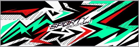 Abstract car wrap design modern racing background design for vehicle wrap, racing car, rally, etc Free . vector