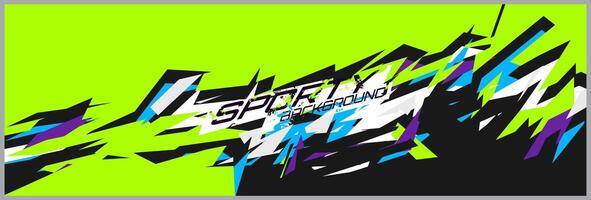 Abstract car wrap design modern racing background design for vehicle wrap, racing car, rally, etc Free . vector