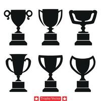 Majestic Trophies Silhouette Collection for Achievers vector