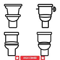 Sleek and Modern High Commode Graphics High Quality Set for Designers vector