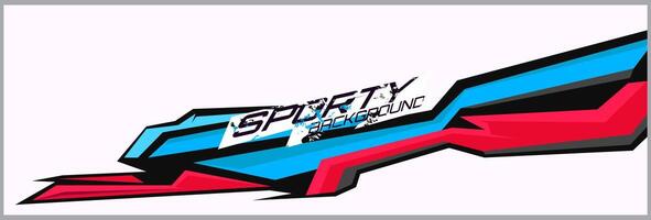 Abstract car wrap design modern racing background design for vehicle wrap, racing car, rally, etc Free . vector